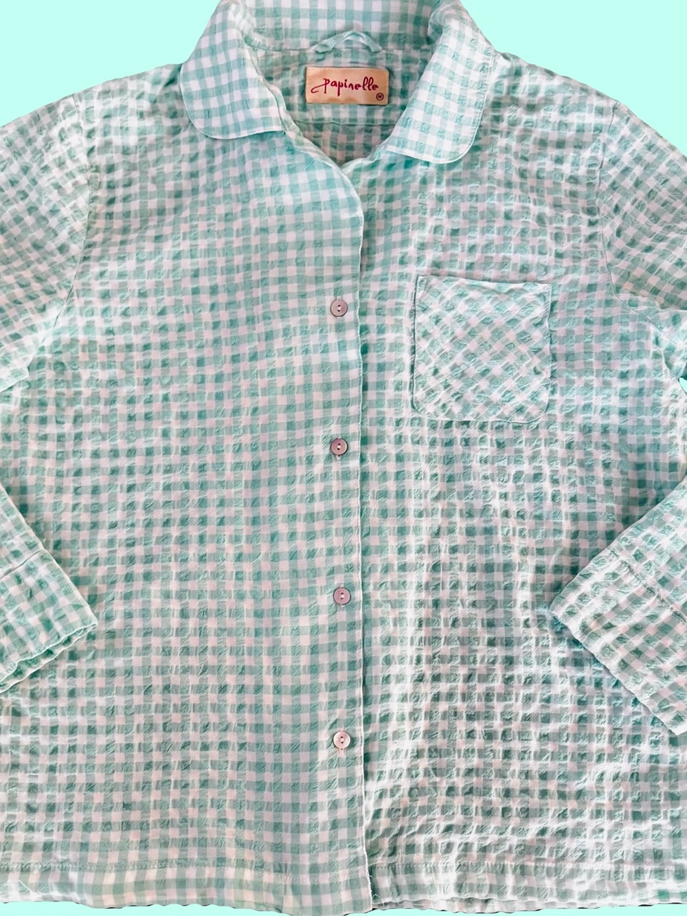 Papinelle Gingham Pajama Top